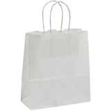 Artikelbild 1 für VP Papier-Tragetaschen Toptwist weiß 19,0 x 21,0 cm, 50 St., Artikelnummer 910214