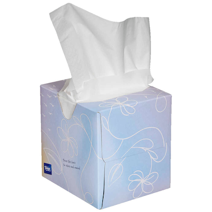 Artikelbild für Tempo Taschentücherbox Original 4-lagig weiß, 60 Tücher, Artikelnummer 528657