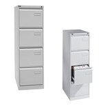 Artikelbild 1 für BISLEY LIGHT Hängeregistraturschrank lichtgrau 4 Schubladen 41,3 x 62,2 x 132,1 cm, 1 St., Artikelnummer 580241