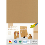 Artikelbild 1 für folia Tonpapier Kraftkarton braun 230 g/qm 50 Blatt, Artikelnummer 192102