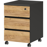 Artikelbild 1 für GERMANIA Lissabon Rollcontainer grafit, navarra-eiche 3 Auszüge 41,0 x 50,0 x 60,0 cm, Artikelnummer 881617