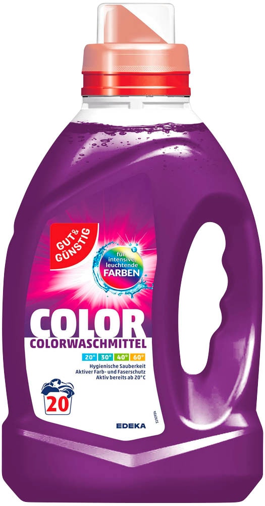 GUT&GÜNSTIG COLOR Waschmittel flüssig, 1,1 l | office discount