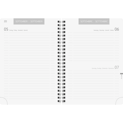 Artikelbild 3 für BRUNNEN Schülerkalender Plain Black 2026/2027 schwarz, 1 St., Artikelnummer 805019