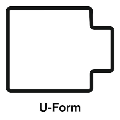 Artikelbild 3 für clear style Bodenschutzmatte für glatte Böden Perfect rechteckig mit Lippe kurze Seite, 121,9 x 91,4 cm, Artikelnummer 293664