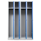 Artikelbild 1 für Gürkan Spind lichtgrau, enzianblau 105036, 4 Schließfächer 117,0 x 50,0 x 180,0 cm, Artikelnummer 560040