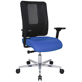 Artikelbild 1 für Topstar Bürostuhl Sitness Open X (N) Deluxe Alu mit Schiebesitz, OX39WTW2 T260 Stoff blau, Gestell alu, Artikelnummer 981712