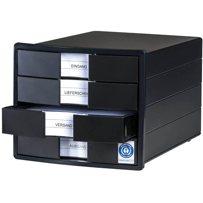 Artikelbild 4 für HAN Schubladenbox KARMA schwarz 10128-13D, DIN A4 mit 4 Schubladen, 1 St., Artikelnummer 661724