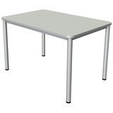 Artikelbild 1 für Kerkmann Prime Schreibtisch lichtgrau rechteckig, 4-Fuß-Gestell silber 120,0 x 80,0 cm, Artikelnummer 120828