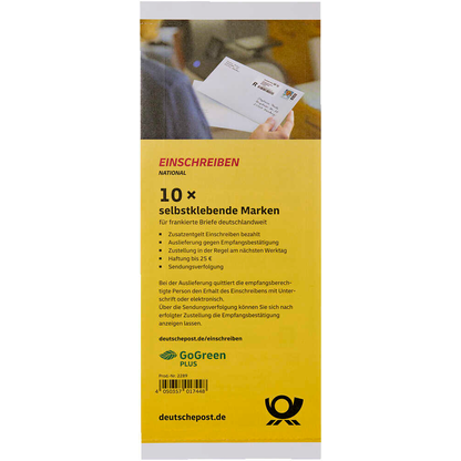 Artikelbild 2 für Deutsche Post 2,65 € Einschreibenmarken 2289 selbstklebend, 10 St., Artikelnummer 666117