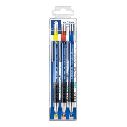 Artikelbild für STAEDTLER Mars® micro Druckbleistift-Set blau B 0,3 + 0,5 + 0,7 mm, 3 St., Artikelnummer 193472