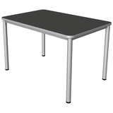 Artikelbild 1 für Kerkmann Prime Schreibtisch anthrazit rechteckig, 4-Fuß-Gestell silber 120,0 x 80,0 cm, Artikelnummer 120836