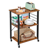 Artikelbild 1 für VASAGLE Servierwagen braun, schwarz 60,0 x 40,0 x 89,0 cm, Artikelnummer 438786