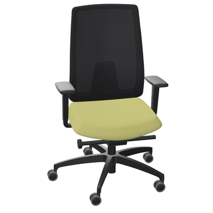 Artikelbild 2 für Dauphin Bürostuhl Indeed mesh Stoff grün, Gestell schwarz, Artikelnummer 125858