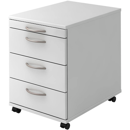 Artikelbild für HAMMERBACHER Altus Rollcontainer weiß 4 Auszüge 42,8 x 58,0 x 59,0 cm, Artikelnummer 508661