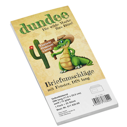 Artikelbild 3 für dundee Briefumschläge DIN lang mit Fenster weiß selbstklebend 25 St., Artikelnummer 611835