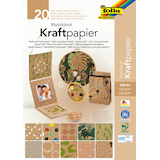 Artikelbild 1 für folia Motivblock Kraftpapier 2 farbsortiert 120/230 g/qm 20 Blatt, Artikelnummer 192163