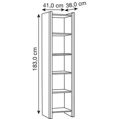 Artikelbild 2 für Kerkmann Aktenregal Yukon weiß 41,0 x 38,0 x 183,0 cm, 1 St., Artikelnummer 347559