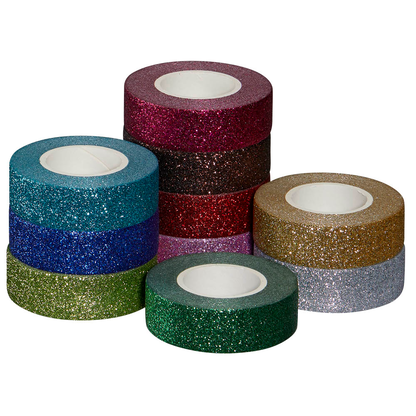 Artikelbild 4 für folia Glitter Tape Deko-Klebeband glänzend 15,0 mm x 5,0 m 10 Rollen, Artikelnummer 820542