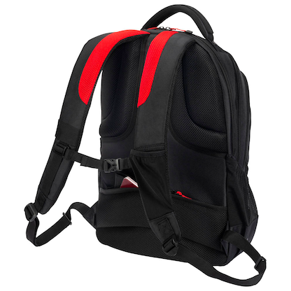 Artikelbild 5 für DICOTA Laptop-Rucksack SEEKER II Kunstfaser schwarz, rot 23,5 l bis 40,6 cm (16 Zoll), Artikelnummer 611219
