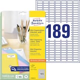 Artikelbild 1 für AVERY Zweckform Etiketten L7658-25 weiß 25,4 x 10,0 mm, 25 Blatt, Artikelnummer 574335