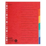 Artikelbild 1 für FALKEN Ordnerregister DIN A4 Vollformat blanko farbig 6-teilig, 1 Satz, Artikelnummer 765051
