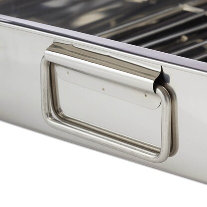 Artikelbild 4 für relaxdays Bräter L silber 38,0 x 27,0 cm, 1 St., Artikelnummer 401887