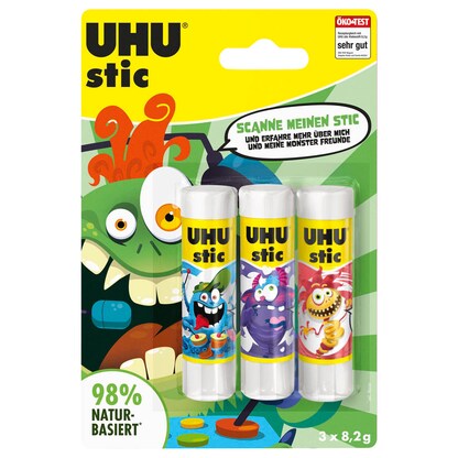 Artikelbild 5 für UHU MONSTER Klebestifte 8,2 g, 3 St., Artikelnummer 312656