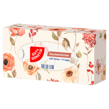 Artikelbild 3 für GUT&GÜNSTIG Taschentücherbox 4-lagig weiß, 100 Tücher, Artikelnummer 990940