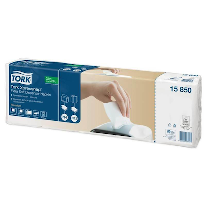 Artikelbild 3 für TORK Servietten Xpressnap® Extra Soft weiß 2-lagig 16,5 x 21,3 cm, 1.000 St., Artikelnummer 192872