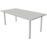 Artikelbild 1 für Kerkmann Prime Schreibtisch lichtgrau rechteckig, 4-Fuß-Gestell silber 200,0 x 100,0 cm, Artikelnummer 120727