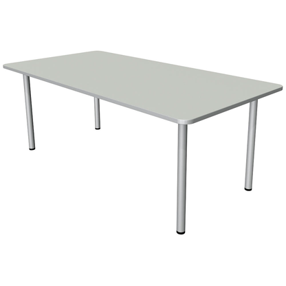 Artikelbild für Kerkmann Prime Schreibtisch lichtgrau rechteckig, 4-Fuß-Gestell silber 200,0 x 100,0 cm, Artikelnummer 120727