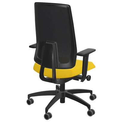 Artikelbild 3 für Dauphin Bürostuhl Indeed mesh Stoff gelb, Gestell schwarz, Artikelnummer 125889
