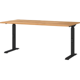 Artikelbild 1 für GERMANIA Lissabon höhenverstellbarer Schreibtisch navarra-eiche rechteckig, C-Fuß-Gestell schwarz 160,0 x 80,0 cm, Artikelnummer 727527