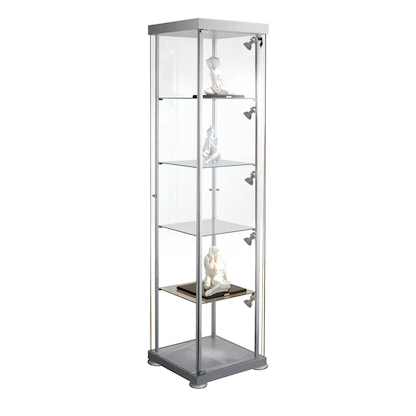 Artikelbild für Kerkmann expoline Glasvitrine silber 4 Fachböden, Artikelnummer 849042