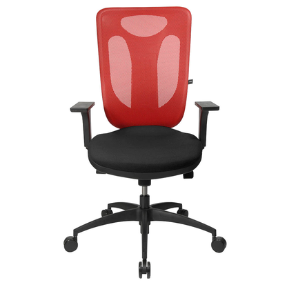 Artikelbild 3 für Topstar Bürostuhl Net Pro 100, NN100 T201 Stoff rot, Gestell schwarz, Artikelnummer 255796