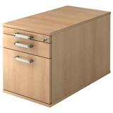 Artikelbild 1 für HAMMERBACHER Solid TC20 Rollcontainer eiche 3 Auszüge 42,8 x 80,0 x 51,2 cm, Artikelnummer 399459