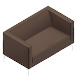 Artikelbild 1 für Quadrifoglio 2-Sitzer Sofa Arte braun weiß Stoff 128,0 x 74,0 x 71,0 cm, 1 St., Artikelnummer 462491