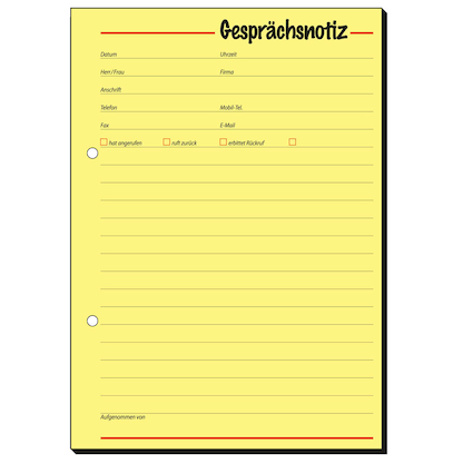 Artikelbild 2 für SIGEL Gesprächsnotiz Formularbuch GE513, 1 St., Artikelnummer 854893