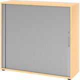 Artikelbild 1 für HAMMERBACHER 1733S Rollladenschrank ahorn, silber 2 Fachböden 120,0 x 40,0 x 110,0 cm, Artikelnummer 993100