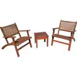 Artikelbild 1 für Garden Pleasure Sitzgruppe SONORA, braun Kunststoff, Holz, 3-teilig, Artikelnummer 379931