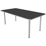 Artikelbild 1 für Kerkmann Prime Schreibtisch anthrazit rechteckig, 4-Fuß-Gestell silber 200,0 x 100,0 cm, Artikelnummer 120901