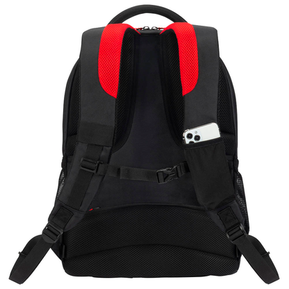 Artikelbild 7 für DICOTA Laptop-Rucksack SEEKER II Kunstfaser schwarz, rot 23,5 l bis 40,6 cm (16 Zoll), Artikelnummer 611219