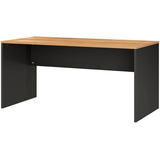 Artikelbild 1 für GERMANIA Lissabon Schreibtisch grafit, navarra-eiche rechteckig, Wangen-Gestell grau 158,0 x 79,0 cm, Artikelnummer 881567