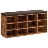 Artikelbild 1 für VASAGLE Schuhbank LHS012B01 vintagebraun, dunkelbraun Holz 104,0 cm, Artikelnummer 760159