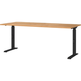 Artikelbild 1 für GERMANIA Lissabon höhenverstellbarer Schreibtisch navarra-eiche rechteckig, C-Fuß-Gestell schwarz 180,0 x 80,0 cm, Artikelnummer 727259