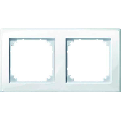 Artikelbild für MERTEN 2-fach Steckdosenrahmen weiß 15,2 x 8,1 cm, 1 St., Artikelnummer 176366