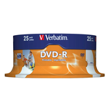 Artikelbild 1 für verbatim DVD-R 4,7 GB bedruckbar, 25 St., Artikelnummer 768861
