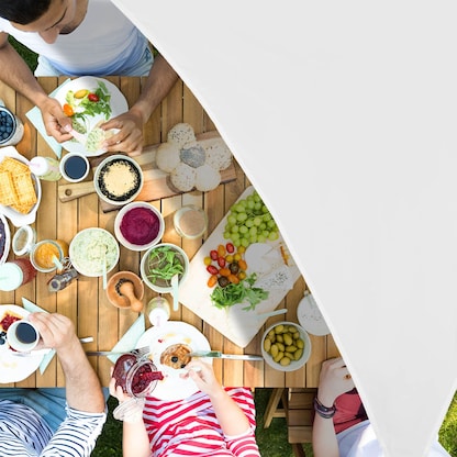 Artikelbild 7 für relaxdays Sonnensegel dreieckig weiß 3,0 x 3,0 m, Artikelnummer 770814