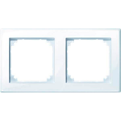 Artikelbild für MERTEN 2-fach Steckdosenrahmen weiß 15,2 x 8,1 cm, 1 St., Artikelnummer 176436