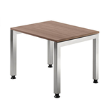 Artikelbild 1 für HAMMERBACHER Prokura höhenverstellbarer Schreibtisch nussbaum rechteckig, 4-Fuß-Gestell silber 80,0 x 80,0 cm, Artikelnummer 979153
